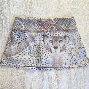 Wear it to Heart Tennis Skirt white leopard print